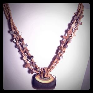 Chico's Shell Abalone Necklace